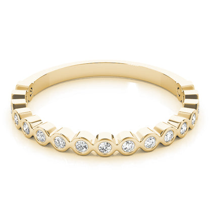 14K Yellow Gold Stackable Ring With 0.12 TCW Diamond (Lab Grown VS-SI1, E/F/G)