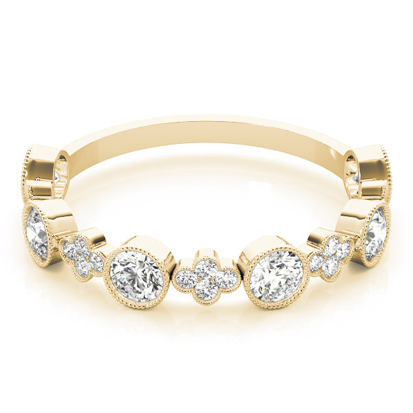 14K Yellow Gold Stackable Ring With 0.30 TCW Diamond (Lab Grown VS-SI1, E/F/G)