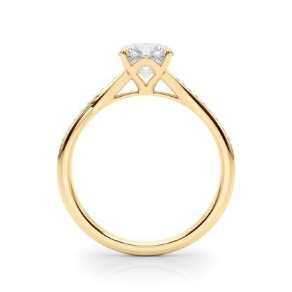 14K Yellow Gold Engagement Ring With 0.04 TCW Diamond (Lab Grown VS-SI1, E/F/G)