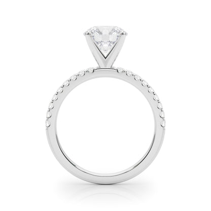14K White Gold Engagement Ring  51162 Shank With 0.27 TCW Diamond (Lab Grown VS-SI1, E/F/G)