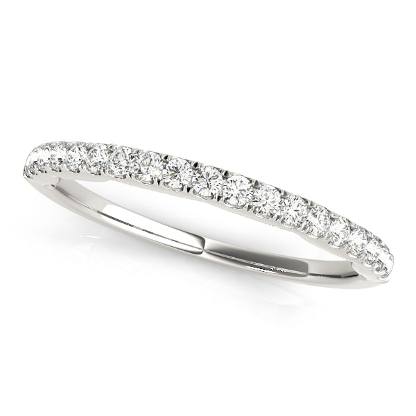 14K White Gold Wedding Bands Prong Set With 0.33 TCW Diamond (Lab Grown VS-SI1, E/F/G)