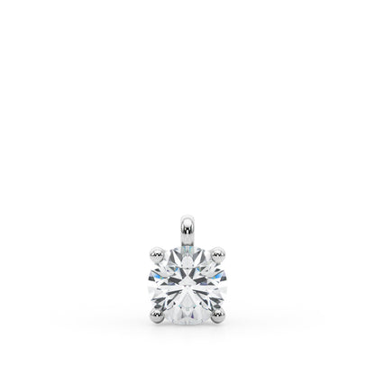 14K White Gold Round Solitaire Pendant With 0.75 TCW Diamond (Lab Grown VS-SI1, E/F/G)