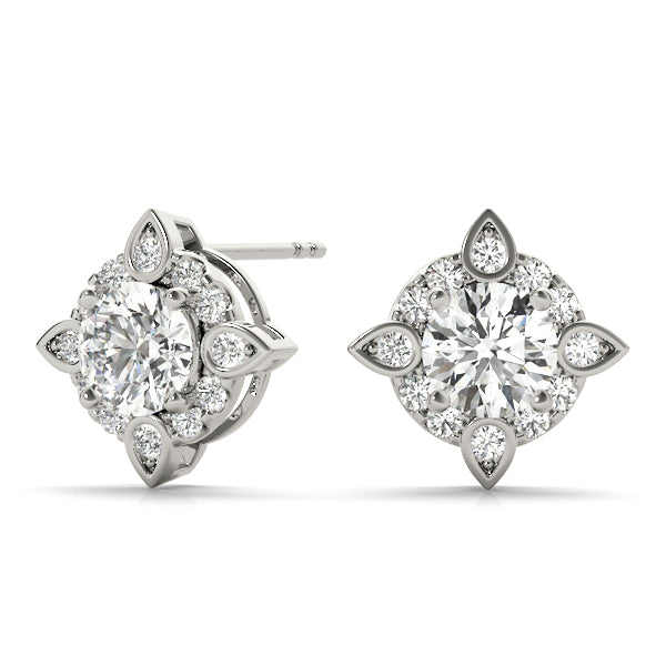 14K White Gold Fashion Earrings With 0.63 TCW Diamond (Lab Grown VS-SI1, E/F/G)