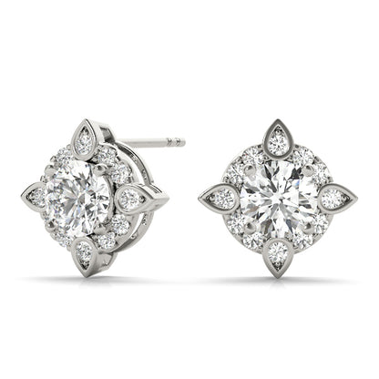 14K White Gold Fashion Earrings With 0.63 TCW Diamond (Lab Grown VS-SI1, E/F/G)