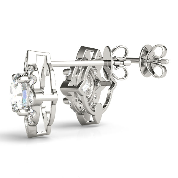 14K White Gold Fashion Earrings With 0.63 TCW Diamond (Lab Grown VS-SI1, E/F/G)