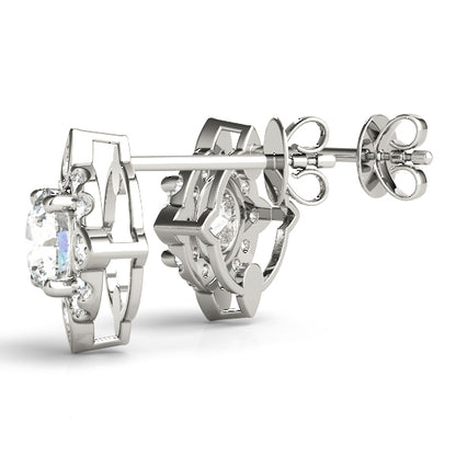 14K White Gold Fashion Earrings With 0.63 TCW Diamond (Lab Grown VS-SI1, E/F/G)