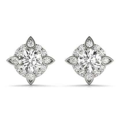 14K White Gold Fashion Earrings With 0.63 TCW Diamond (Lab Grown VS-SI1, E/F/G)