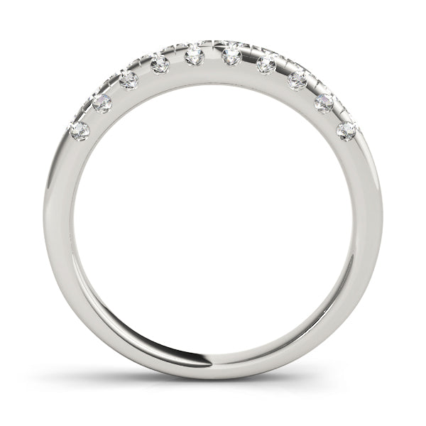 14K White Gold Wedding Bands Prong Set With 0.50 TCW Diamond (Lab Grown VS-SI1, E/F/G)