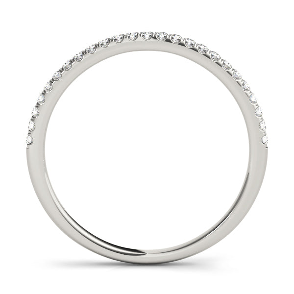 14K White Gold Wedding Bands Prong Set With 0.13 TCW Diamond (Lab Grown VS-SI1, E/F/G)