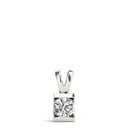 14K White Gold Pendants Solitaires With 0.25 TCW Diamond ()