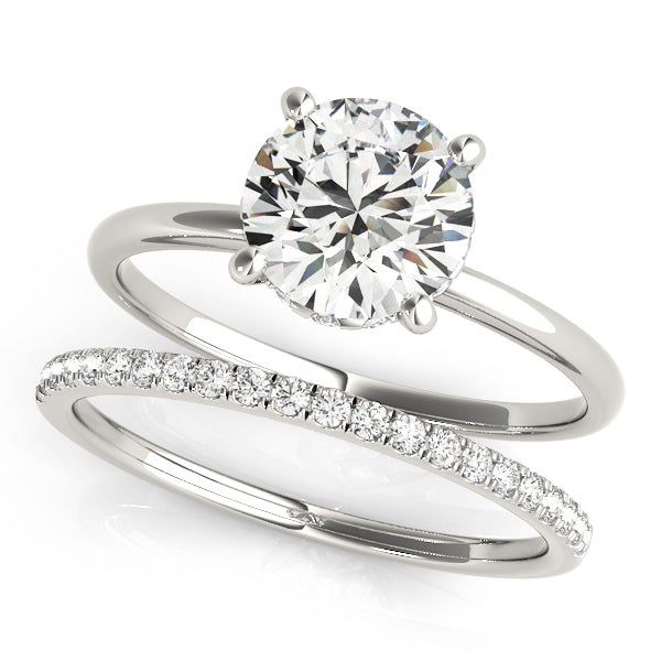 14K White Gold Engagement Ring With 2.59 TCW Diamond (SI1-SI2, G-H)