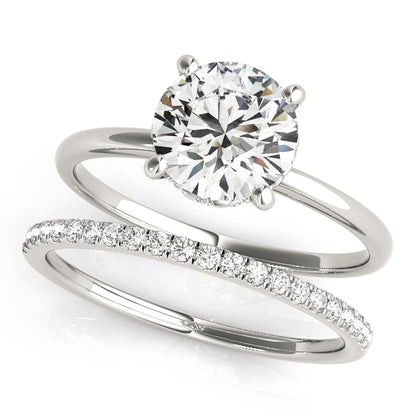 14K White Gold Engagement Ring With 2.59 TCW Diamond (SI1-SI2, G-H)