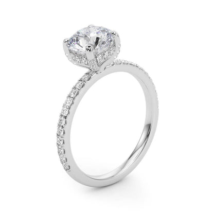 14K White Gold Engagement Ring With 0.73 TCW Diamond (I1, H-I)