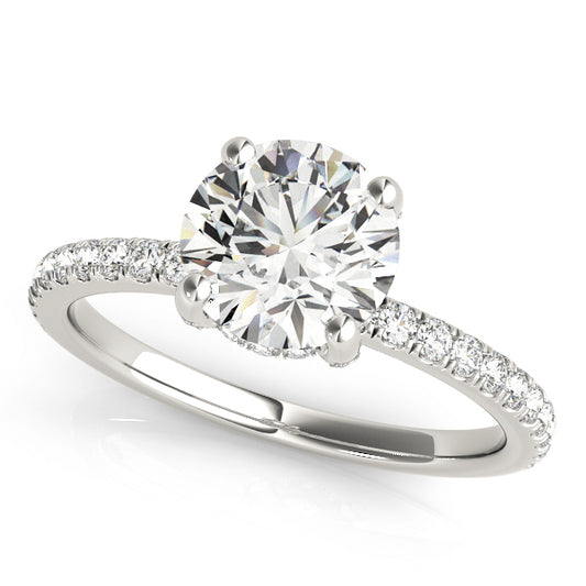 14K White Gold Engagement Ring With 0.73 TCW Diamond (I1, H-I)