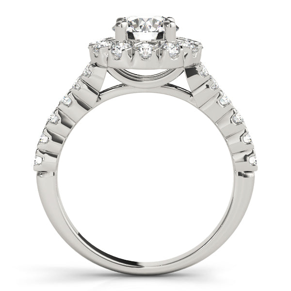 14K White Gold Engagement Ring With 0.21 TCW Diamond (SI1-SI2, G-H)