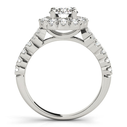 14K White Gold Engagement Ring With 0.21 TCW Diamond (SI1-SI2, G-H)