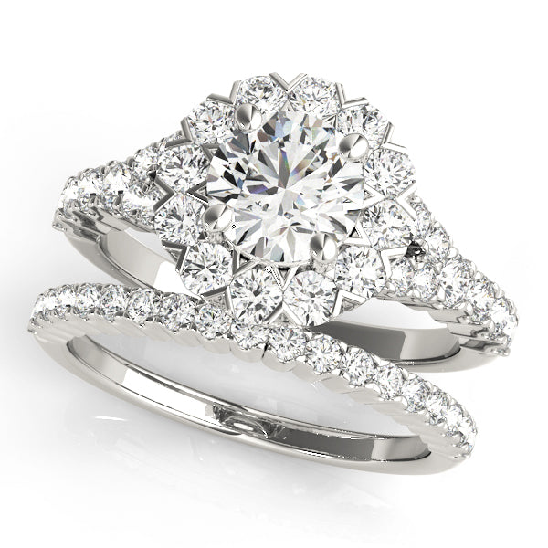 14K White Gold Engagement Ring With 0.21 TCW Diamond (SI1-SI2, G-H)