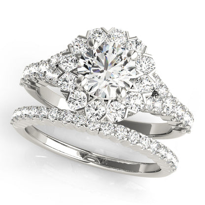 14K White Gold Engagement Ring With 0.21 TCW Diamond (SI1-SI2, G-H)