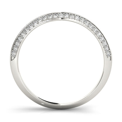 14K White Gold Wedding Band With 0.20 TCW Diamond (SI1-SI2, G-H)