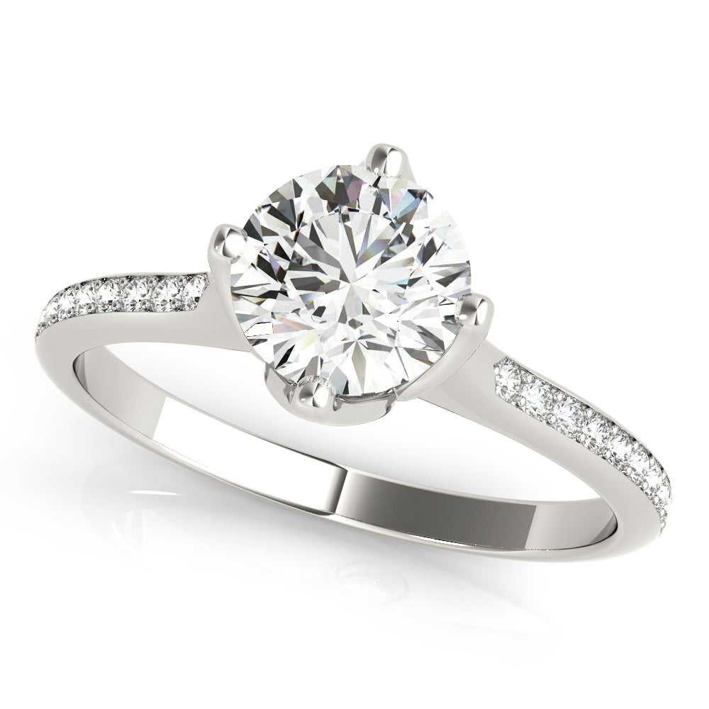 14K White Gold Engagement Ring With 1.12 TCW Diamond (I1, H-I)