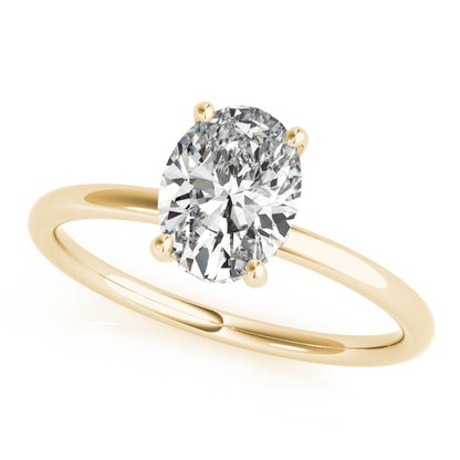 14K Yellow Gold Engagement Ring Oval Center With 2.07 TCW Diamond (SI1-SI2, G-H)