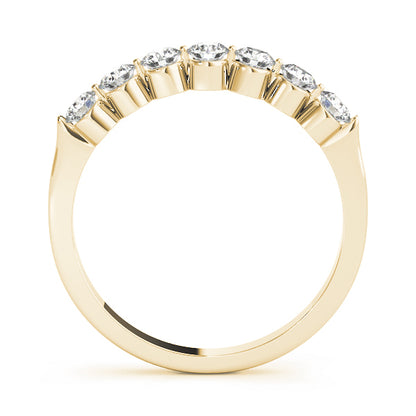 14K Yellow Gold Wedding Bands Prong Set With 0.49 TCW Diamond (SI1-SI2, G-H)