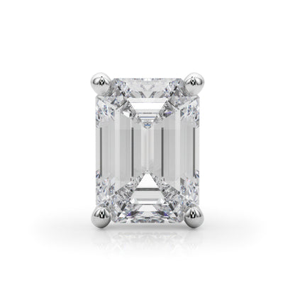 14K White Gold Hidden Halo Emerald Cut Head With 1.59 TCW Diamond (SI1-SI2, G-H)