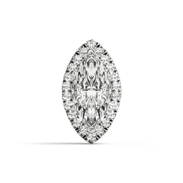 14K White Gold Marquise Halo | .005-.0075 Pt With 1.13 TCW Diamond (SI1-SI2, G-H)