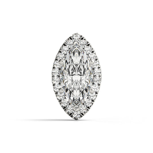 14K White Gold Marquise Halo | .005-.0075 Pt With 1.13 TCW Diamond (SI1-SI2, G-H)