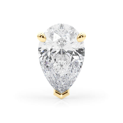 14K Yellow Gold Hidden Halo Pear Center With 0.48 TCW Diamond (SI1-SI2, G-H)