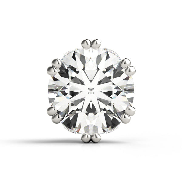 14K White Gold Round Designer Head With 1.26 TCW Diamond (SI1-SI2, G-H)