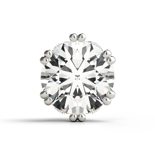 14K White Gold Round Designer Head With 1.26 TCW Diamond (SI1-SI2, G-H)