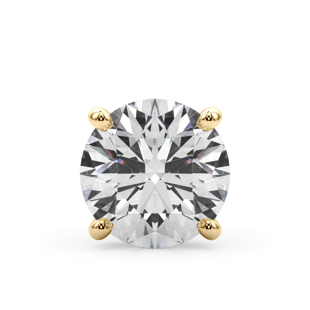 14K Yellow Gold Hidden Halo Round Head With 1.06 TCW Diamond (SI1-SI2, G-H)