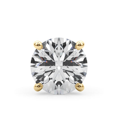 14K Yellow Gold Hidden Halo Round Head With 1.06 TCW Diamond (SI1-SI2, G-H)