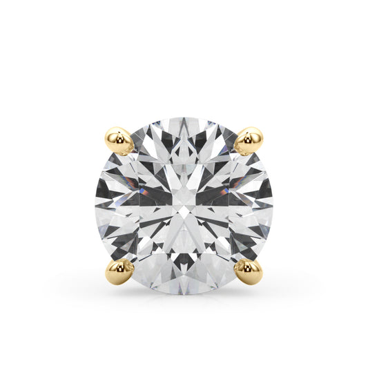 14K Yellow Gold Hidden Halo Round Head With 1.06 TCW Diamond (SI1-SI2, G-H)