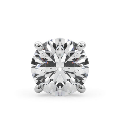 14K White Gold Hidden Halo Round Head With 0.54 TCW Diamond (SI1-SI2, G-H)