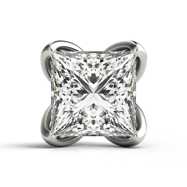 14K White Gold Princess Petal Head With 0.86 TCW Diamond (SI1-SI2, G-H)