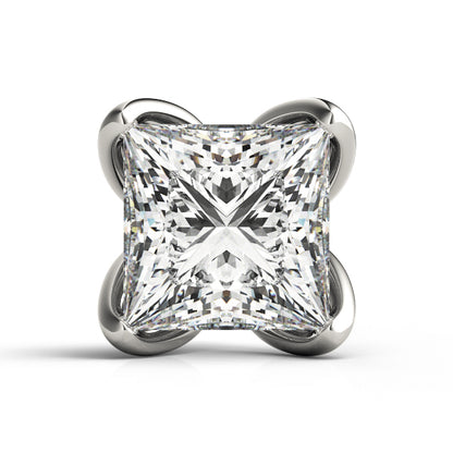 14K White Gold Princess Petal Head With 0.86 TCW Diamond (SI1-SI2, G-H)