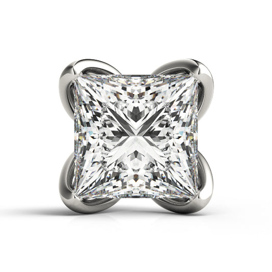 14K White Gold Princess Petal Head With 0.86 TCW Diamond (SI1-SI2, G-H)