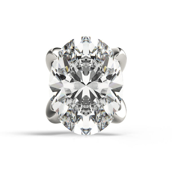 14K White Gold Oval Petal Head With 2.11 TCW Diamond (SI1-SI2, G-H)