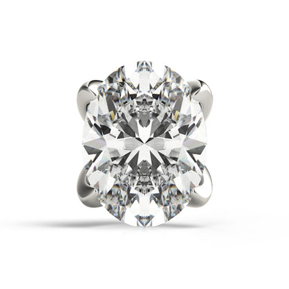 14K White Gold Oval Petal Head With 2.11 TCW Diamond (SI1-SI2, G-H)