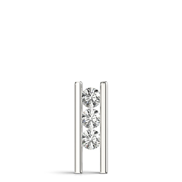 14K White Gold Pendants 3 Stone With 0.24 TCW Diamond (SI2, H-I)