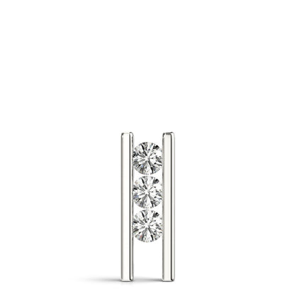 14K White Gold Pendants 3 Stone With 0.24 TCW Diamond (SI2, H-I)