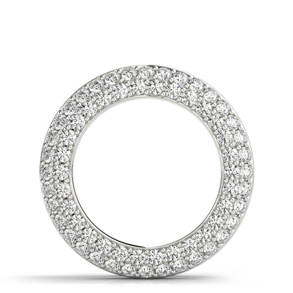 14K White Gold Pendants Circle With 0.25 TCW Diamond (SI2, H-I)