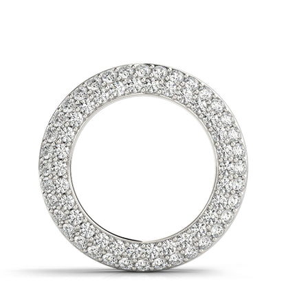 14K White Gold Pendants Circle With 0.25 TCW Diamond (SI2, H-I)