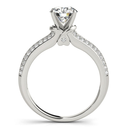 14K White Gold Engagement Rings Multirow With 0.16 TCW Diamond (SI1-SI2, G-H)
