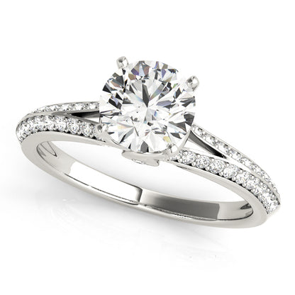 14K White Gold Engagement Rings Multirow With 0.16 TCW Diamond (SI1-SI2, G-H)