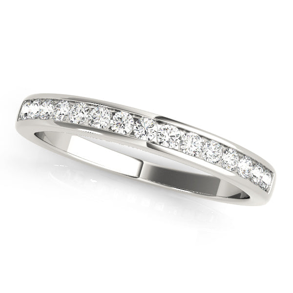 14K White Gold Wedding Bands Channel Set With 0.30 TCW Diamond (SI1-SI2, G-H)