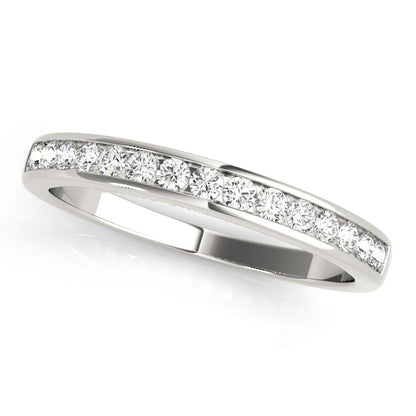 14K White Gold Wedding Bands Channel Set With 0.30 TCW Diamond (SI1-SI2, G-H)