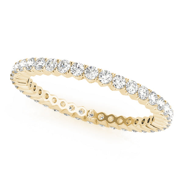 14K Yellow Gold Wedding Bands Eternity With 0.28 TCW Diamond (SI1-SI2, G-H)